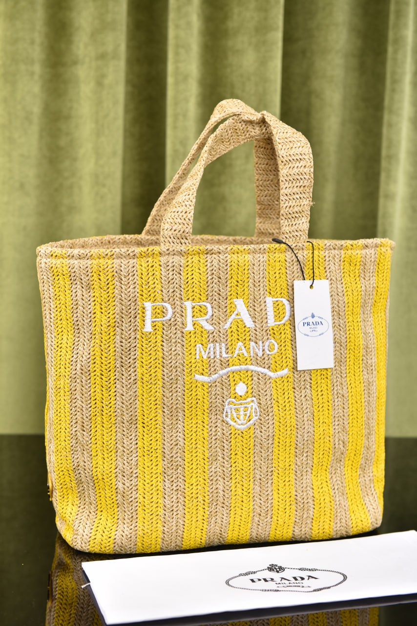 برادا (5 ألوان) - Prada Rafia Tote Bag