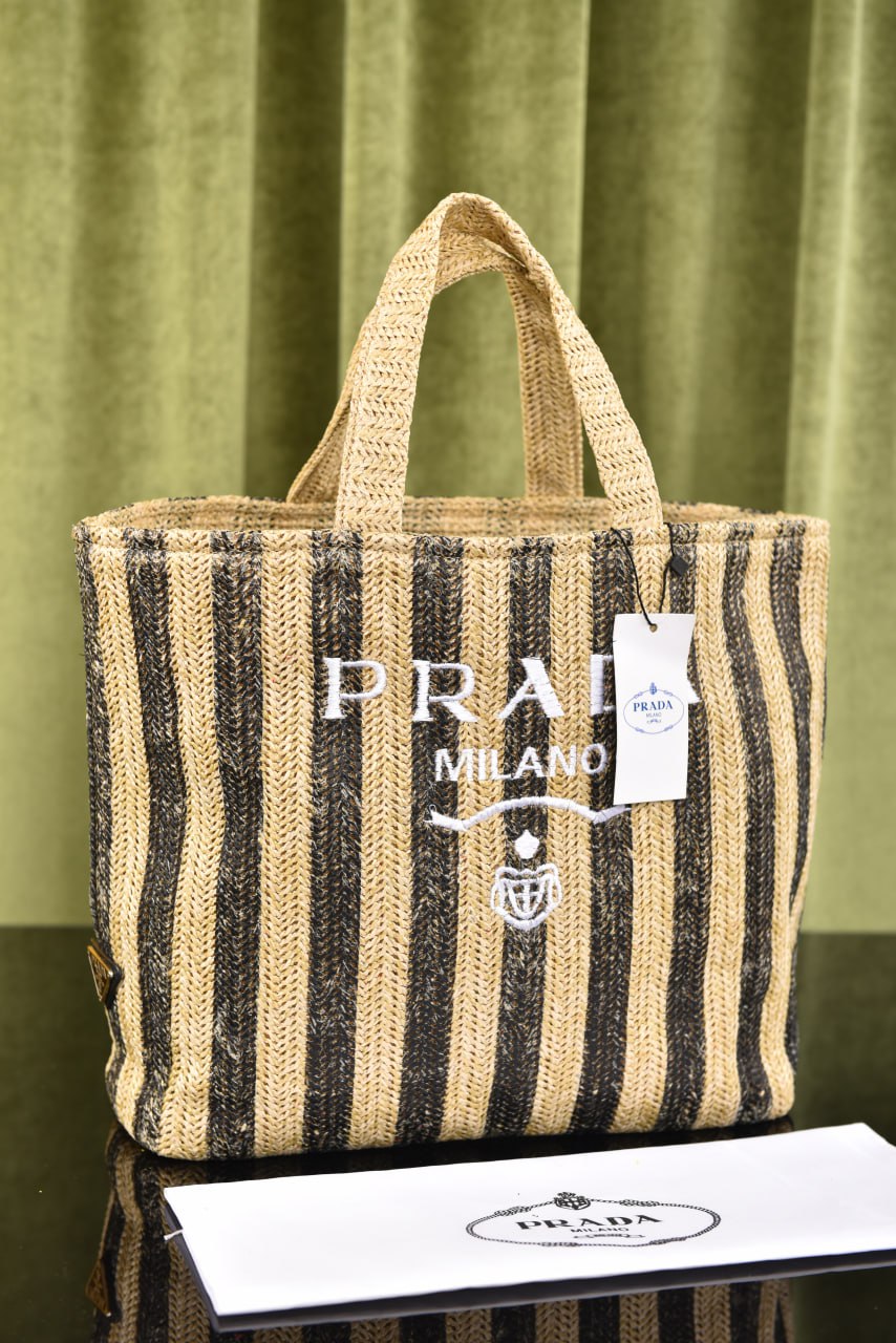 برادا (5 ألوان) - Prada Rafia Tote Bag