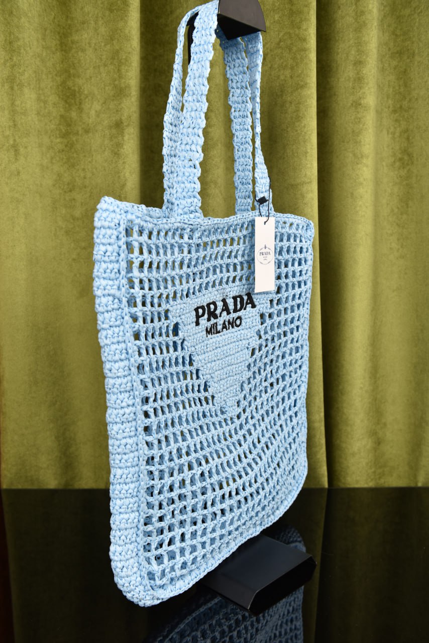 برادا رافيا توت (14 لون) - Prada Raffia Tote Bag