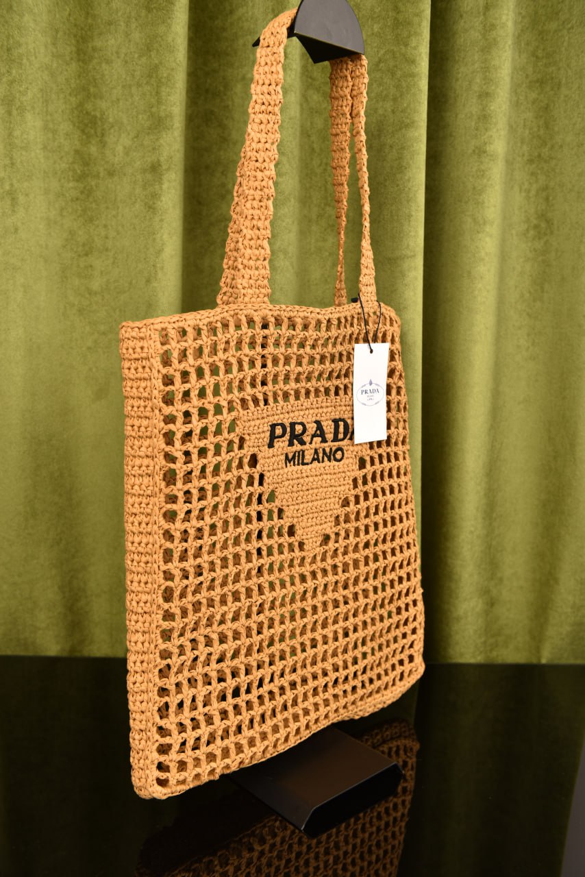 برادا رافيا توت (14 لون) - Prada Raffia Tote Bag
