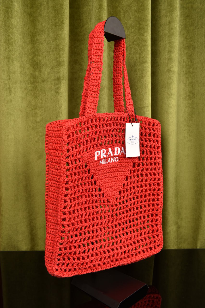 برادا رافيا توت (14 لون) - Prada Raffia Tote Bag