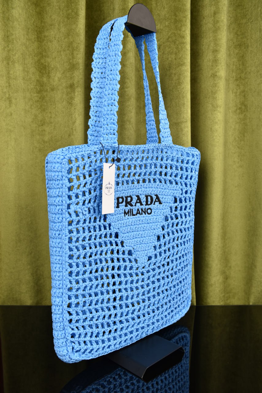 برادا رافيا توت (14 لون) - Prada Raffia Tote Bag