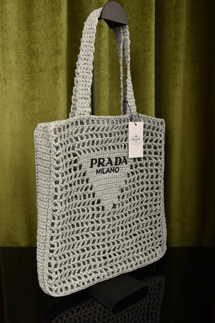 برادا رافيا توت (14 لون) - Prada Raffia Tote Bag