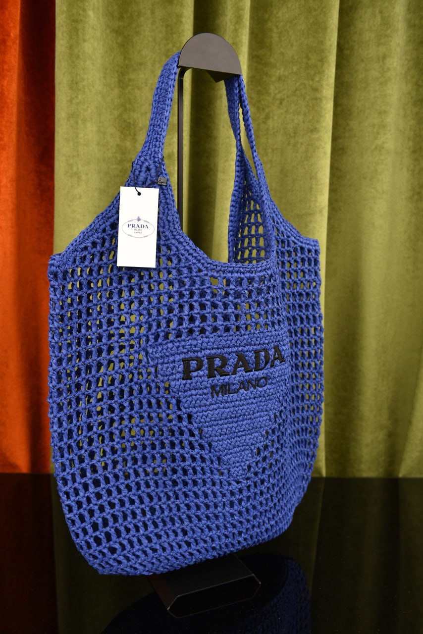 برادا رافيا توت كبيرة (5 ألوان) - Prada Raffia Tote Large
