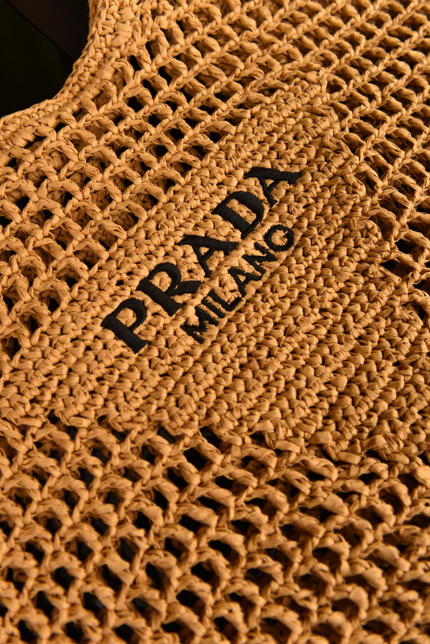 برادا رافيا توت كبيرة (5 ألوان) - Prada Raffia Tote Large