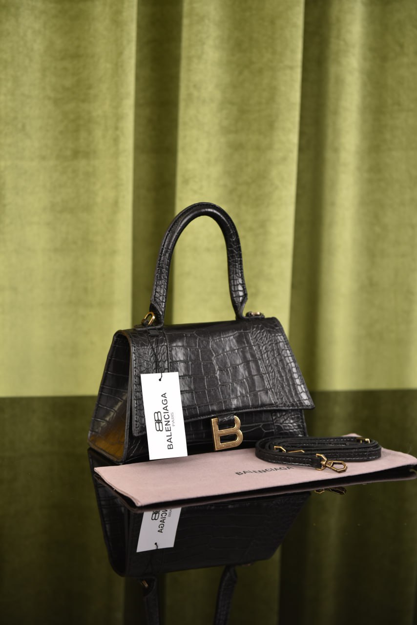 Balenciaga Hourglass Croco Leather